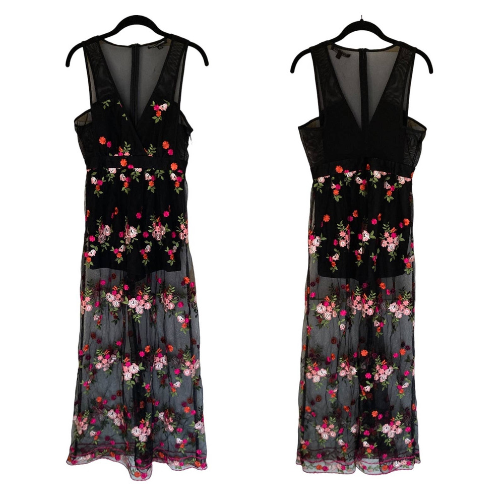 Jealous Tomato Sheer Floral Embroidered Gown